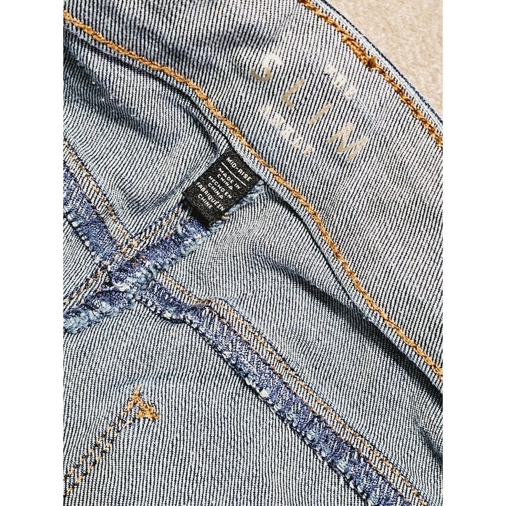 White House Black Market Slim Ankle Studded Jeans Size 10 Mid Wash - Picture 13 of 14